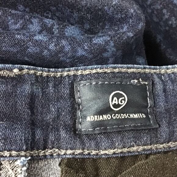 AG Adriano Goldschmied The Tristan Tailored Trouser Indigo Print Crop Ankle 28R - Picture 12 of 13